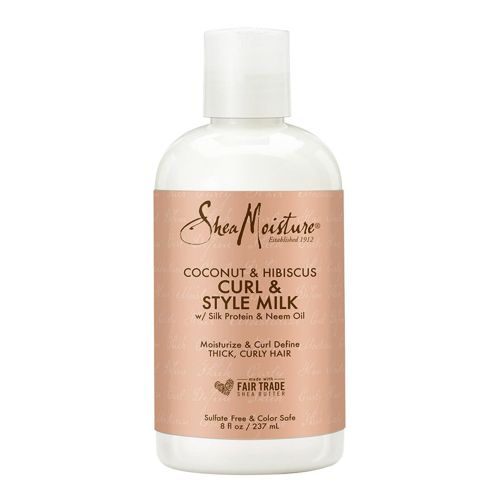 Shea Moisture Curl And Style Milk Nourishing Cream, Coconut And Hibiscus - 8 Oz